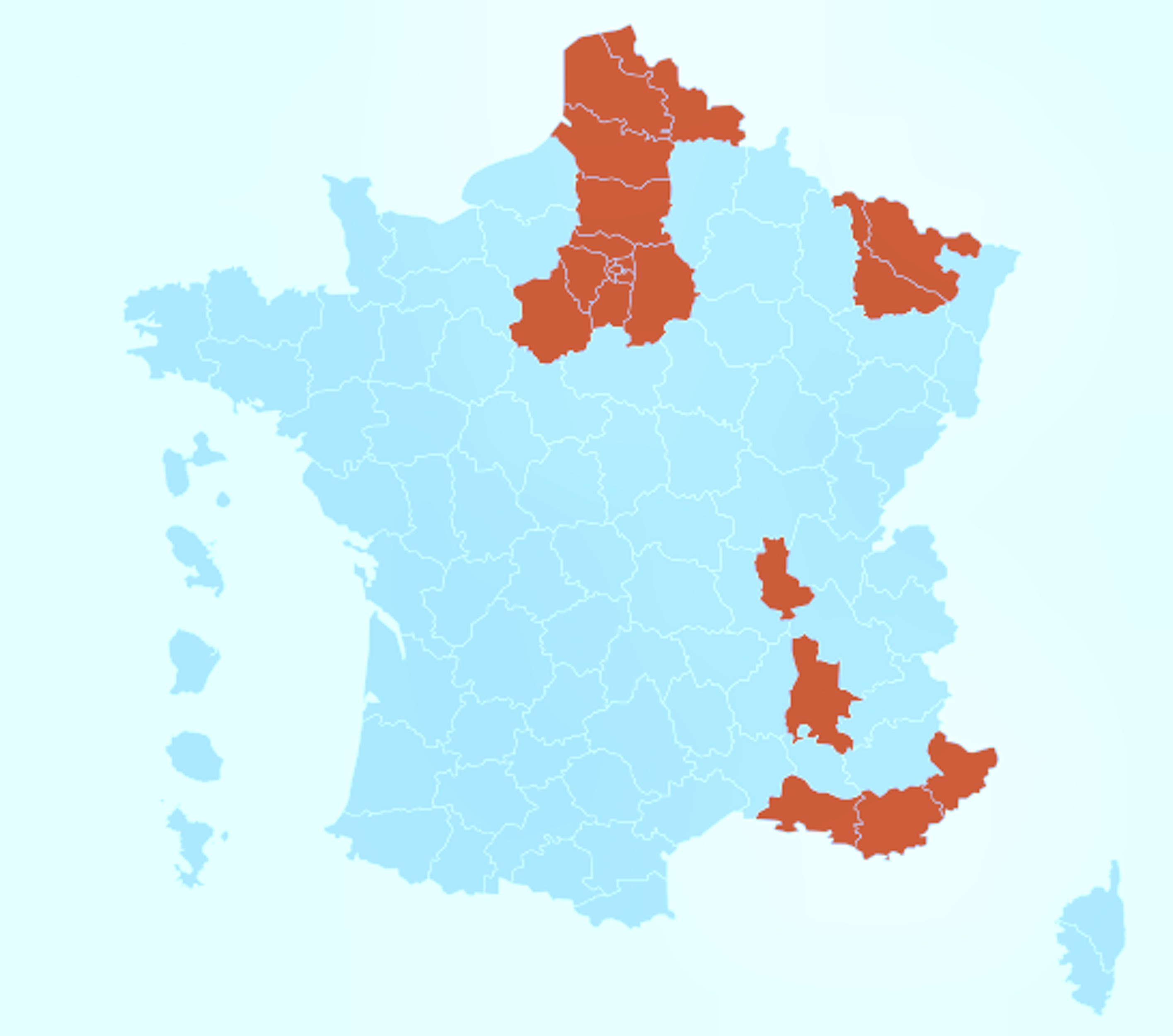 Départements confinés 25février21