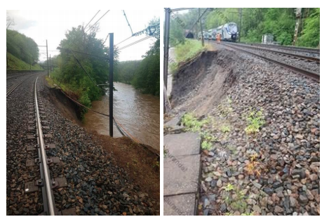 SNCF Lyon St Etienne Inondations